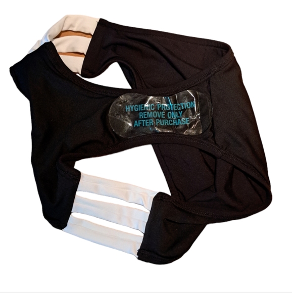 SEAFOLLY◇Black/White Block Party Multi Strap Hipster Swim Bottoms◇CAN Size 6◇NWT - Picture 7 of 7